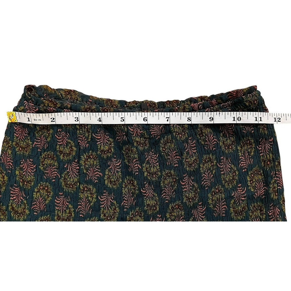 Allison New York Smoked Green Pink Floral Pull On Mini Skirt Sz Small - Picture 5 of 11